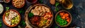 Passover Seder plate with a diverse array of symbolic foods, reflecting the multicultural aspect of the holiday