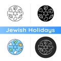Passover Seder plate icon Royalty Free Stock Photo