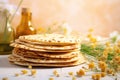 traditional treat, Jewish custom, Jewish matzo cake, light background