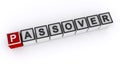 Passover word block on white Royalty Free Stock Photo