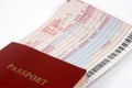 Passport And Airline Ticket Royalty Free Stock Photo