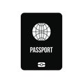 Passport black simple icon