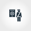 Passport Control creative icon. Simple element illustration. Passport Control concept symbol design from airport Royalty Free Stock Photo