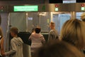 Passport control at the international airport Vnukovo Moscow - July 2017