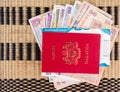 Passport and Currency VII Royalty Free Stock Photo