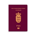 Passport of Denmark vector illustration