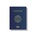 Passport document on a white background, vector