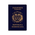 Passport of Dominican Republic. Citizen ID template