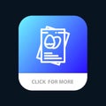 Passport, Egg, Eggs, Easter Mobile App Button. Android and IOS Line Version