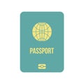 Passport icon flat