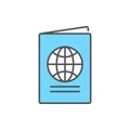 Passport Icon. Passport Related Vector Fill Icon