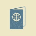 Passport Icon in flat style