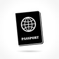 Passport icon on white background