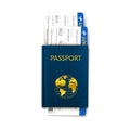 Passport ID document and tickets.