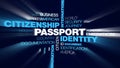 Passport identity citizenship international border official airport customs departure immigration destination animated