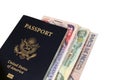 Passport with International Money Royalty Free Stock Photo