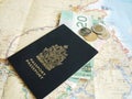 Passport and money Royalty Free Stock Photo