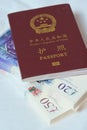 Passport on money Royalty Free Stock Photo