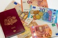 Passport and money - ready to travel anywhere