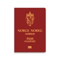 Passport of Norway vector illustration