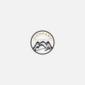 Passport outdoor logo designs circle mountain logo