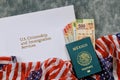 Passport, peso of Mexico with Immigration citizenship, legalization in USA a citizen of Mexico is naturalization