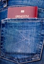 Passport in a pocket Royalty Free Stock Photo