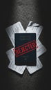 Passport with rejected stamp and immigration documents Royalty Free Stock Photo