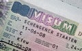 Passport with Schengen visa