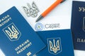 Passport service Document. Ukrainian center for issuing documents. Ukraine, Kyiv - January 26, 2024