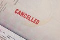 Passport Stamp Cancelled Royalty Free Stock Photo
