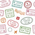 Passport stamp texture Royalty Free Stock Photo