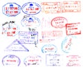 Passport stamps Royalty Free Stock Photo