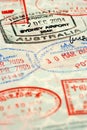 Passport stamps