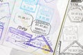 Passport stamps Royalty Free Stock Photo