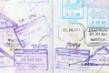 Passport stamps Royalty Free Stock Photo