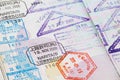 Passport stamps Royalty Free Stock Photo