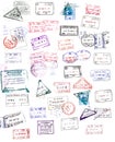 Passport stamps Royalty Free Stock Photo