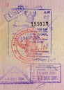 Passport with thai visa and stamps Royalty Free Stock Photo