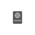 Passport vector icon, isolated on white background