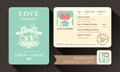Passport Wedding Invitation Royalty Free Stock Photo