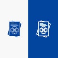 Passport, World, Ireland Line and Glyph Solid icon Blue banner Line and Glyph Solid icon Blue banner