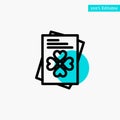 Passport, World, Ireland turquoise highlight circle point Vector icon