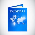 Passport world map illustration design