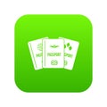 Passports icon digital green