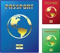 Passports Vector blue red green