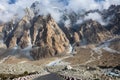 Passu cones Karakoram Highway Northern Pakistan Royalty Free Stock Photo