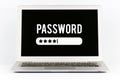 Password Access concept. Internet Log. Laptop concept.