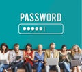 Password Access Firewall Internet Log-in Private Concept Royalty Free Stock Photo