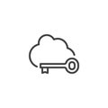 Password Backup line icon